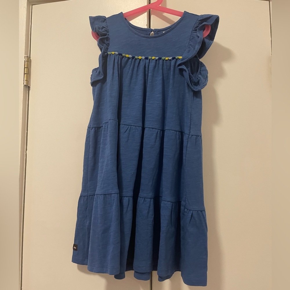 Blue twirly Tea dress, Size 7
